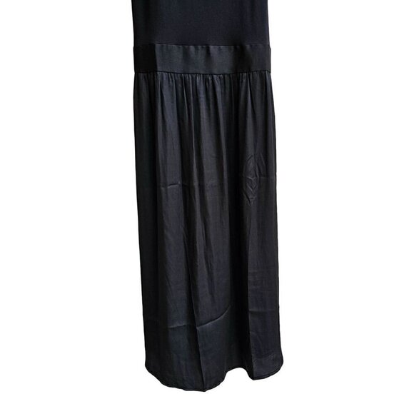 Loft Black Sleeveless Midi Dress with Silky Skirt, Size Medium - Picture 7 of 12